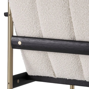 Fotoliu elegant design LUX Elan, Boucle crem - Img 5