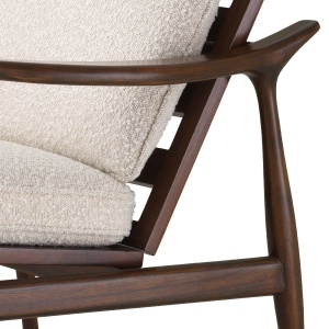 Fotoliu elegant design LUX Manzo maro / bouclé cream - Img 5