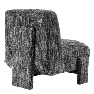 Fotoliu elegant design LUX Rockdale, Boucle sonata black - Img 3