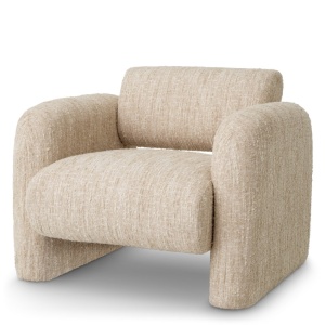 Fotoliu modern LUX Vesper, Boucle sonata cream