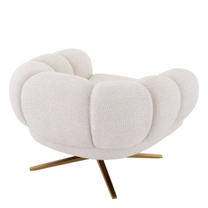 Fotoliu modern pivotant design LUX Sunset, Lyssa off-white - Img 5