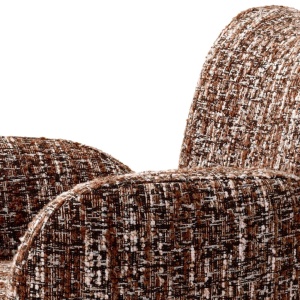 Fotoliu pivotant design LUX Merida, Boucle sonata red - Img 7