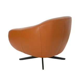 Fotoliu pivotant design LUX, Piele naturala, Cowhide maro - Img 4