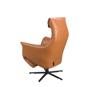Fotoliu pivotant, functie relax, tapitat cu piele Brown - Img 5