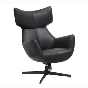 Fotoliu pivotant VOGUE piele sintetica neagra