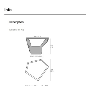 Ghiveci plante design decorativ modern exterior/interior FAZ POT 160x150x120cm - Img 7