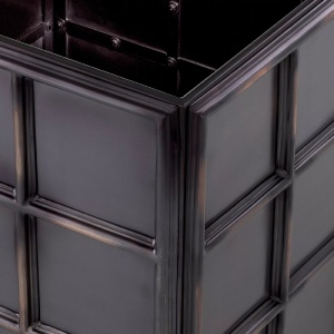 Ghiveci, Vas decorativ din otel inoxidabil Grid M bronz vintage - Img 4