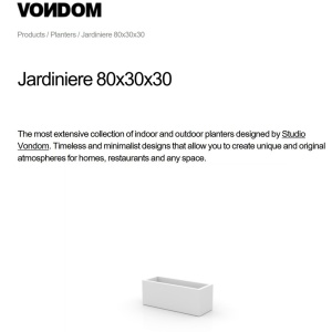 Jardiniera / Ghiveci de flori / plante / exterior / interior design modern premium JARDINIERE 80x30x30 Vondom 41630R - Img 4