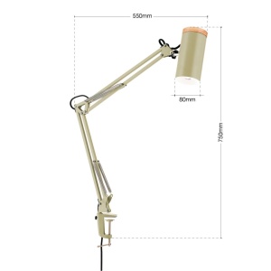 Lampa cu brat articulat si sistem de prindere masa, Gili verde deschis - Img 4