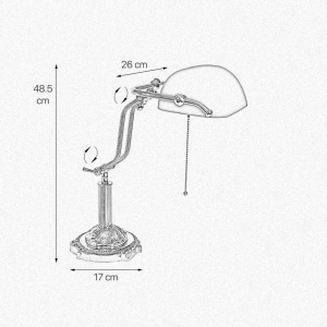 Lampa de birou din alama design clasic Banker - Img 5