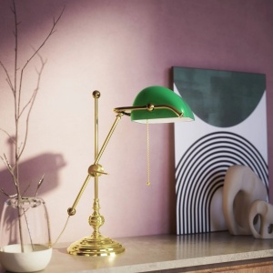 Lampa de birou din alama design clasic Banker - Img 10