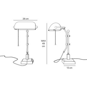 Lampa de birou din alama design clasic Banker - Img 9