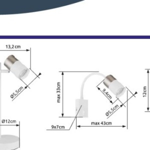 Lampa de masa cu Spot directionabil BRISBON nickel/alb 236313 universul-luminii.ro