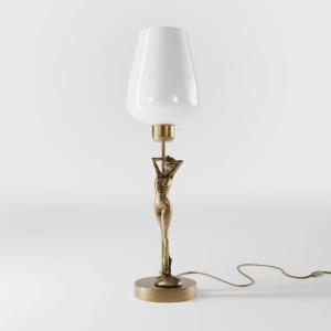 Lampa de masa figura feminina din alama Donne - Img 5