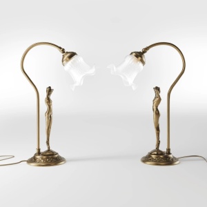 Lampa de masa figura feminina din alama Donne - Img 10