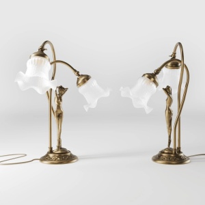 Lampa de masa figura feminina din alama Donne - Img 11