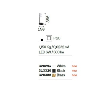 Lampa de masa LED design minimalist Ping pong tl2 negru 225073 universul-luminii.ro