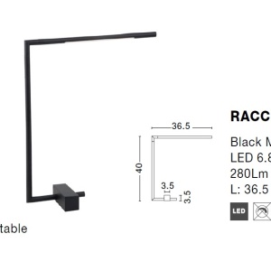 Lampa de masa LED design modern RACCIO negru 75733 universul-luminii.ro
