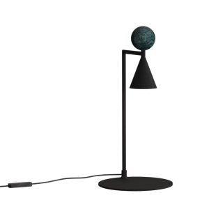 Lampa de masa LED moderna Art Deco Bingo negru/ malachit
