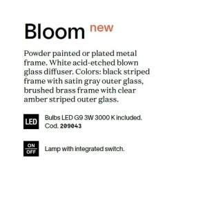 Lampa de masa moderna BLOOM TL1 SMALL OTTONE - Img 3