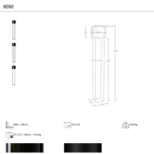 Lampa de podea design modern LUX Black - Img 7