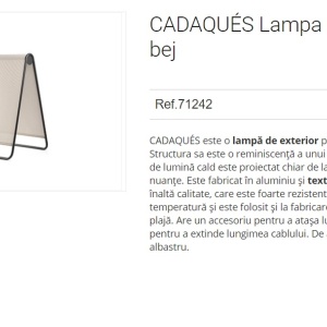 Lampa de podea LED iluminat exterior decorativ IP65 CADAQUES GRI 189643 universul-luminii.ro