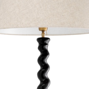 Lampa de podea LUX, Lemn, Tesatura, Negru, Massimo - Img 5