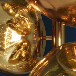 Lampa de podea moderna cu 7 globuri aurii LIQUID DIAMOND 168363 universul-luminii.ro