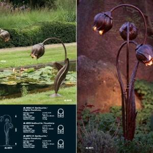Lampa iluminat exterior din fier forjat design ciuperca AL 6691, 71cm 178143 universul-luminii.ro
