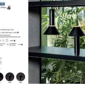 Lampa LED portabila design japonez FUJI Black 74465 195133 universul-luminii.ro