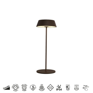 Lampa LED portabila IP54 Relax corten - Img 4