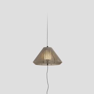 Lampa/Pendul portabil iluminat exterior decorativ SAIGON hole cap C70 gri/bej 127713 universul-luminii.ro