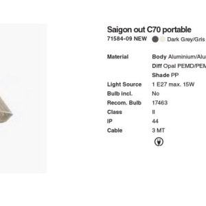 Lampa/Pendul portabil iluminat exterior decorativ SAIGON hole cap C70 gri/bej 217733 universul-luminii.ro