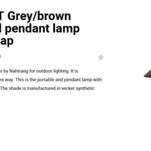 Lampa/Pendul portabil iluminat exterior decorativ SAIGON hole cap W100 gri/maro 127703 universul-luminii.ro