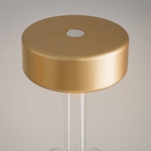 Lampa portabila cu baterii cu baza in forma de vaza AI design auriu/ transparent 231093 universul-luminii.ro