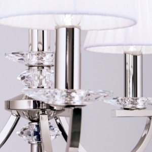 Lampadar cristal Swarovski elegant de lux Avala nickel plated H-158cm 95763 universul-luminii.ro