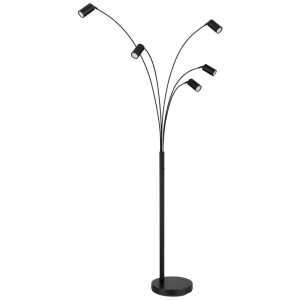 Lampadar cu 5 spoturi directionabile metal negru ROBBY 249353 universul-luminii.ro