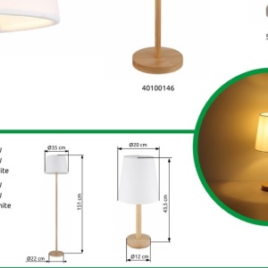 Lampadar de podea metal nickel abajur textil alb JORIS - Img 8