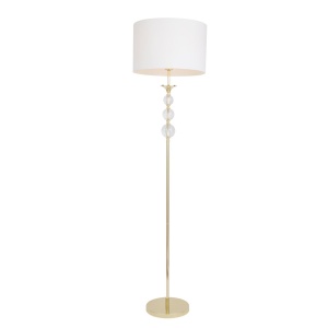 Lampadar design elegant REA alb/auriu - Img 1