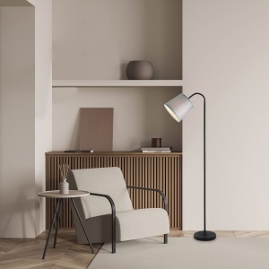 Lampadar design modern Godric negru, gri - Img 3