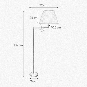 Lampadar din alama cu brat articulat Elegant - Img 4