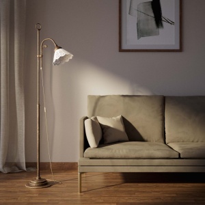 Lampadar din alama si abajur ceramic Zefira - Img 5