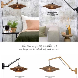 Lampadar din bambus Bali M natur, 60cm 194063 universul-luminii.ro