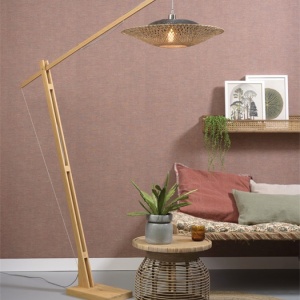 Lampadar din bambus KALIMANTAN orizontal L natur, 60cm 193603 universul-luminii.ro