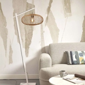 Lampadar eco din bambus Cango S white/40x20 nat 178573 universul-luminii.ro