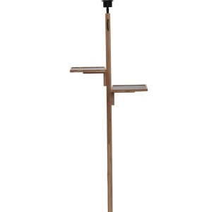 Lampadar eco din bambus cu 2 rafturi Java nat/50x22, natur/ negru 231973 universul-luminii.ro