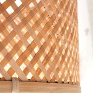 Lampadar eco din bambus cu polita Java nat/50x22, nat 181273 universul-luminii.ro
