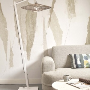 Lampadar eco din bambus cu ratan Zanzibar L white/55cm, white 213853 universul-luminii.ro