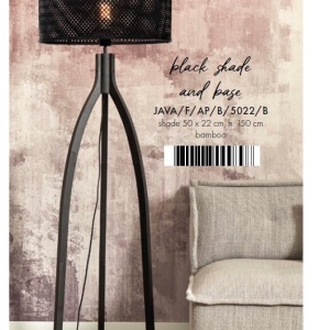 Lampadar eco din bambus Java 3-legs bl/50x22, bl 64393 universul-luminii.ro