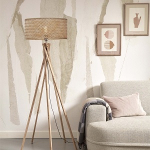 Lampadar eco din bambus Java 5-legs nat/50x22, nat 63953 universul-luminii.ro